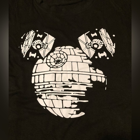 Death Star Mickey ears inspired black t shirt - Picture 3 of 4